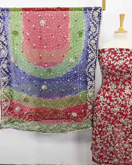 Bamber Chiffon With Chunnri And Gotta Work 2PC Unstitched