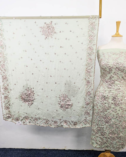 Handmade Full Jaal Gotta Work Chiffon 2 PC Unstitched