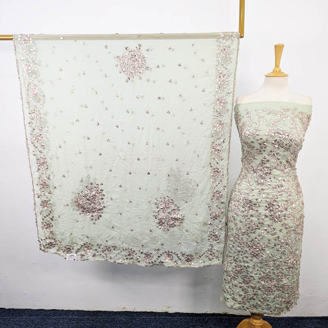 Handmade Full Jaal Gotta Work Chiffon 2 PC Unstitched