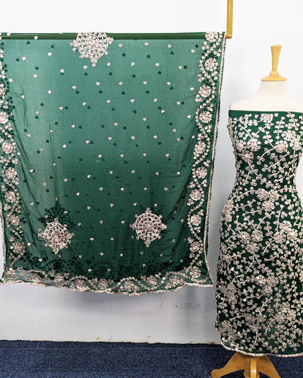 Handmade Full Jaal Gotta Work Chiffon 2 PC Unstitched