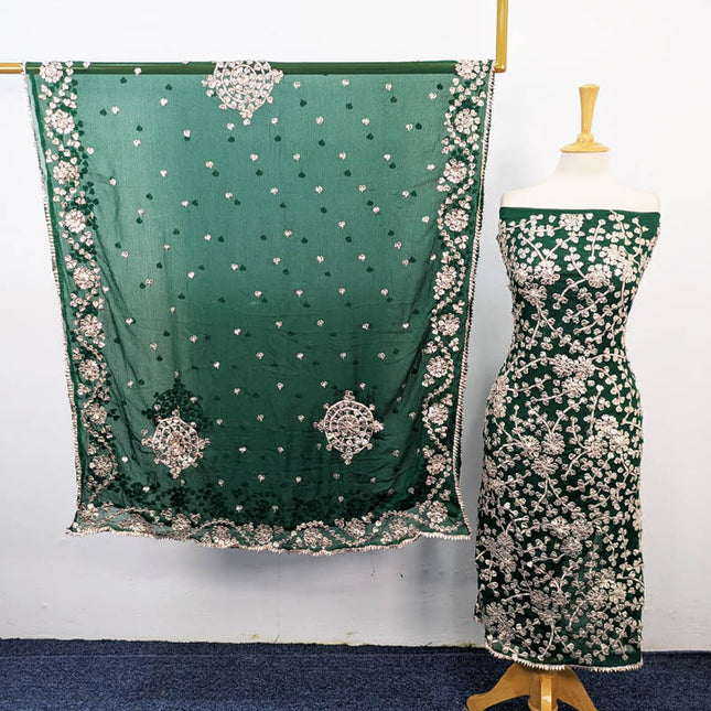 Handmade Full Jaal Gotta Work Chiffon 2 PC Unstitched