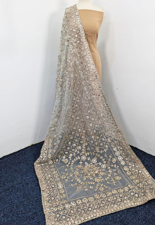 Fancy Handmade Gotta Work Organza Dupatta (Ready To Wear)