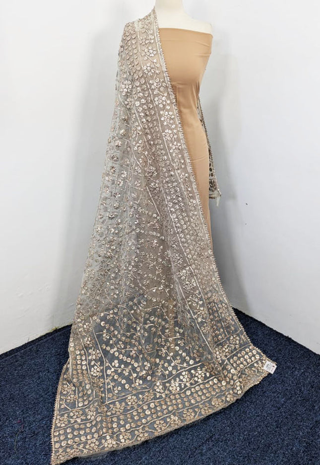 Handmade Full Jaal Gotta Work Organza Dupatta