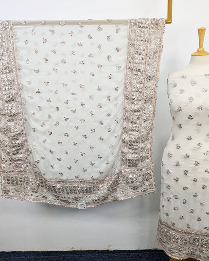 Fancy Chiffon With Gotta Work 4 Sided Border Dupatta 2PC Unstitched