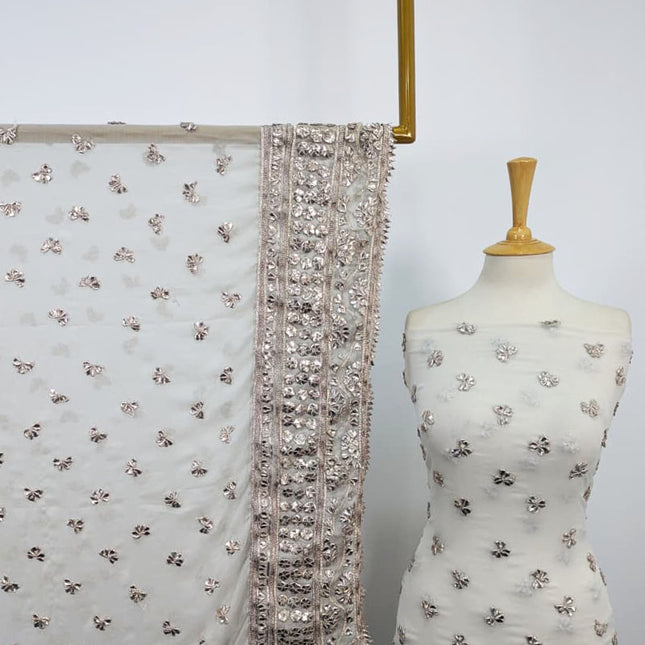 Fancy Chiffon With Gotta Work 4 Sided Border Dupatta 2PC Unstitched