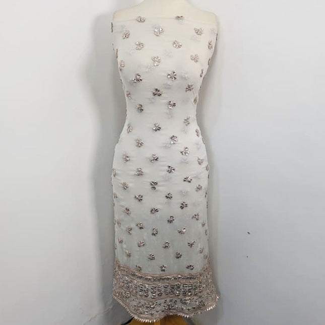 Fancy Chiffon With Gotta Work 4 Sided Border Dupatta 2PC Unstitched