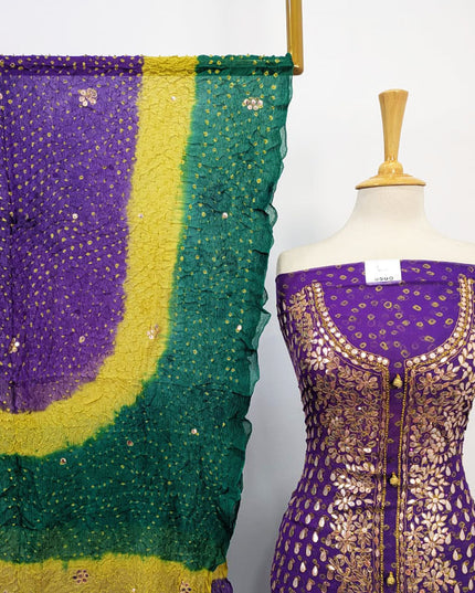 Chunnri + Press Gotta Work Pure China Crinkle 2PC Unstitched