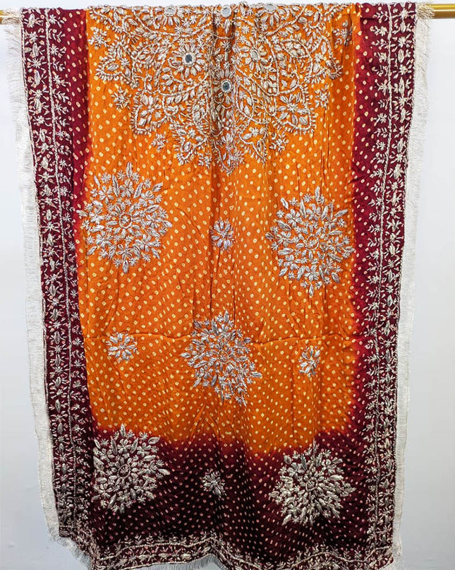 Fancy Silk Chunnri Gotta Work Dupatta