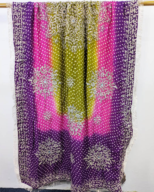 Fancy Silk Chunnri Gotta Work Dupatta