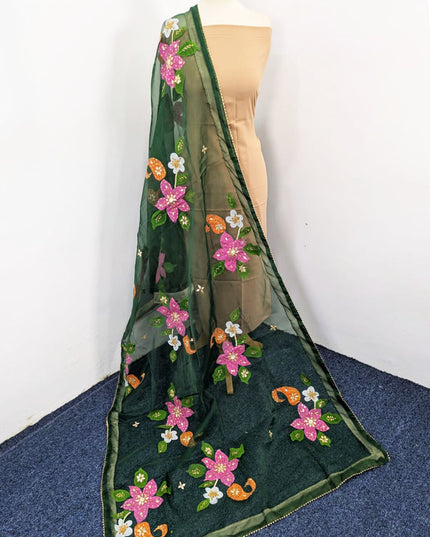 Premium Organza with Oil Paint, Gotta & Stone Work Dupatta