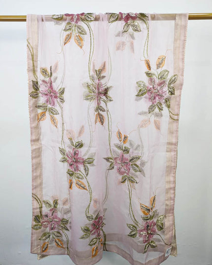 Fancy Organza with Oil Paint and Gotta Work Dupatta