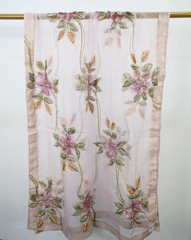 Fancy Organza with Oil Paint and Gotta Work Dupatta