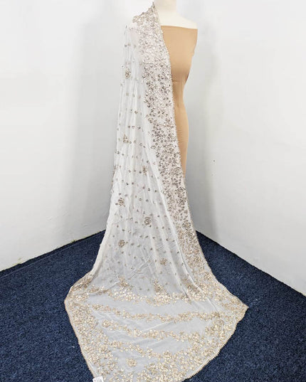 Handmade Dyeable Silk Gotta Work Dupatta