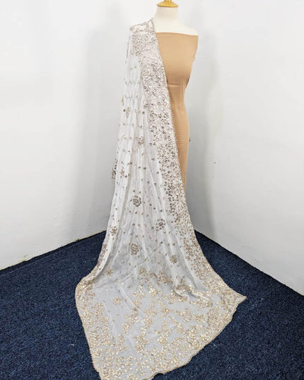 Handmade Dyeable Silk Gotta Work Dupatta