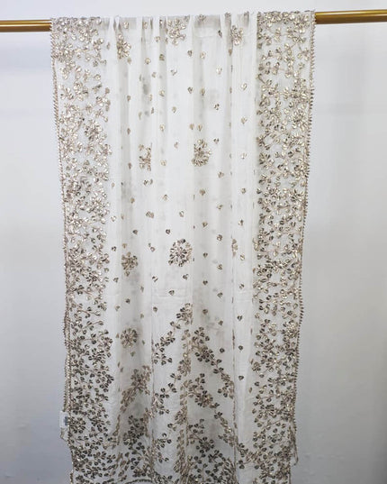 Handmade Dyeable Silk Gotta Work Dupatta