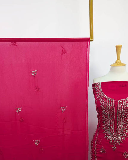 Fancy Handmade Gotta Work Chiffon Shirt Dupatta 2PC Unstitched