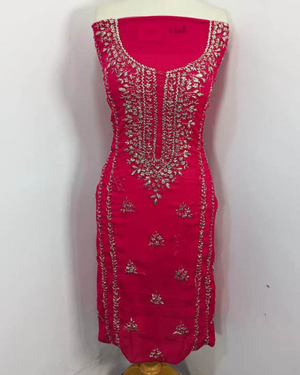 Fancy Handmade Gotta Work Chiffon Shirt Dupatta 2PC Unstitched