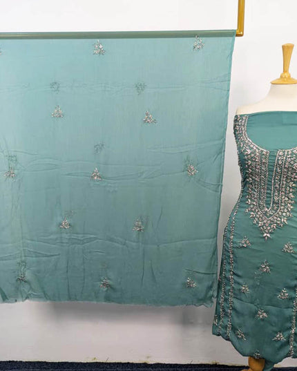 Fancy Handmade Gotta Work Chiffon Shirt Dupatta 2PC Unstitched