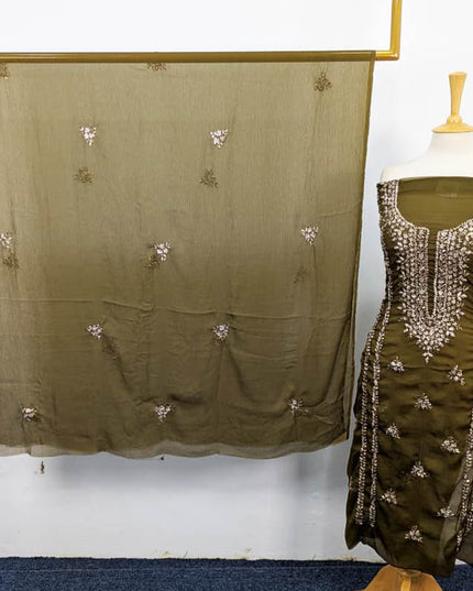 Fancy Handmade Gotta Work Chiffon Shirt Dupatta 2PC Unstitched