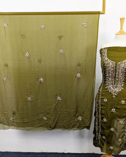 Fancy Handmade Gotta Work Chiffon Shirt Dupatta 2PC Unstitched