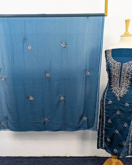 Fancy Handmade Gotta Work Chiffon Shirt Dupatta 2PC Unstitched