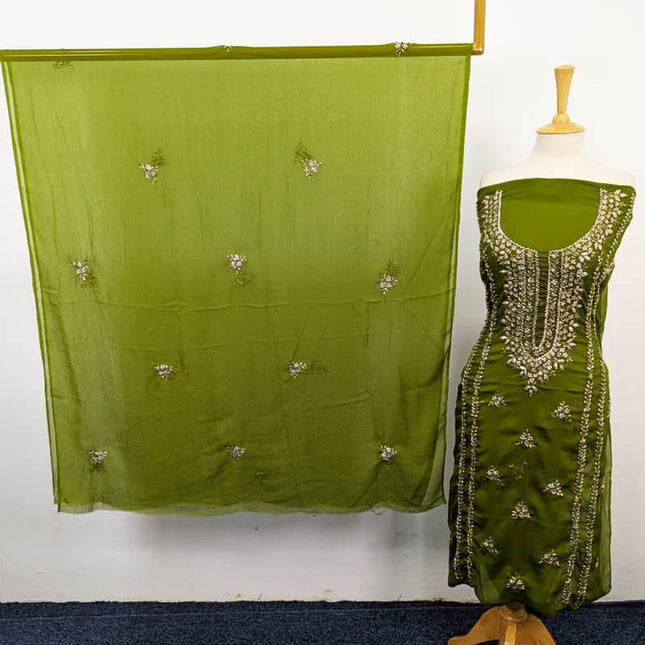 Fancy Handmade Gotta Work Chiffon Shirt Dupatta 2PC Unstitched