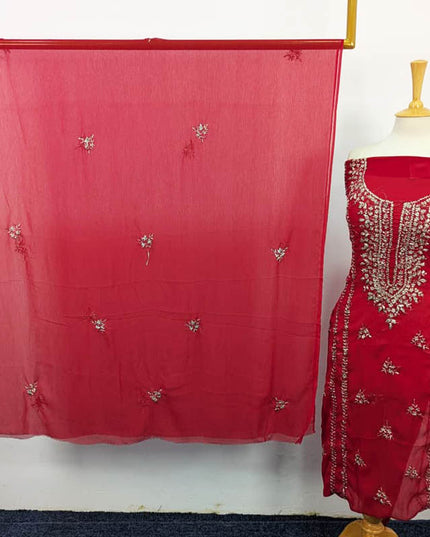 Fancy Handmade Gotta Work Chiffon Shirt Dupatta 2PC Unstitched