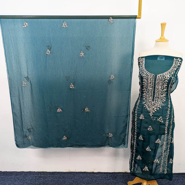 Fancy Handmade Gotta Work Chiffon Shirt Dupatta 2PC Unstitched