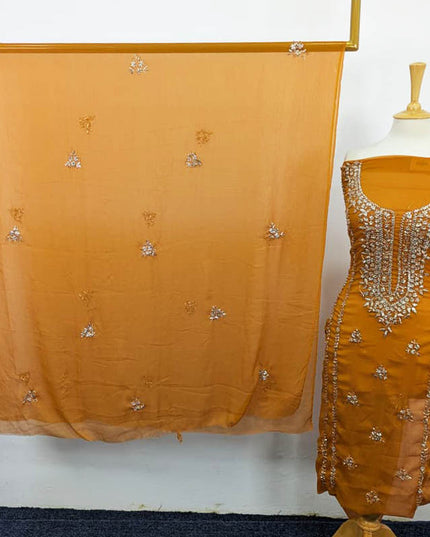 Fancy Handmade Gotta Work Chiffon Shirt Dupatta 2PC Unstitched