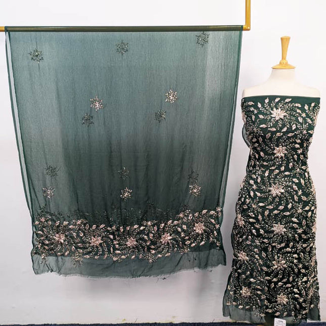 Handmade Gotta Work Chiffon Shirt Dupatta 2PC Unstitched