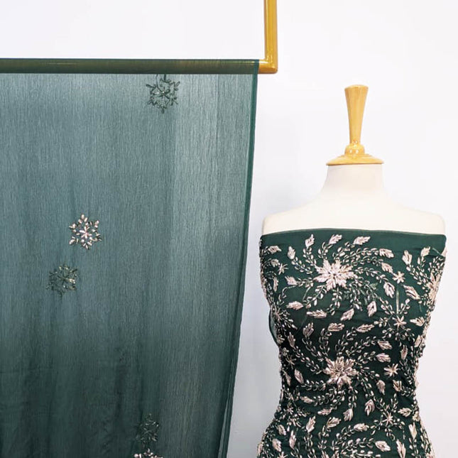 Handmade Gotta Work Chiffon Shirt Dupatta 2PC Unstitched