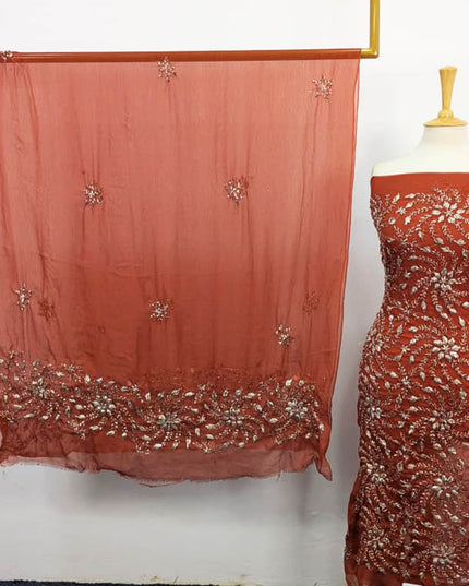 Handmade Gotta Work Chiffon Shirt Dupatta 2PC Unstitched