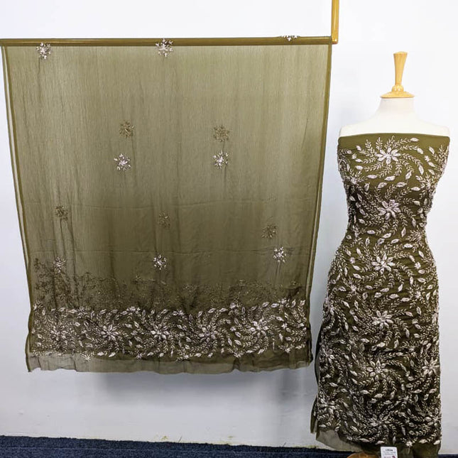 Handmade Gotta Work Chiffon Shirt Dupatta 2PC Unstitched