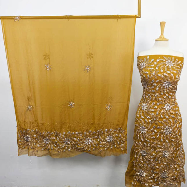 Handmade Gotta Work Chiffon Shirt Dupatta 2PC Unstitched