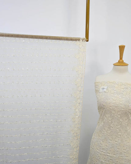Fancy Net With Sequence  Embroidered 2PC Unstitched