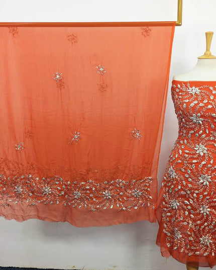 Handmade Gotta Work Chiffon Shirt Dupatta 2PC Unstitched