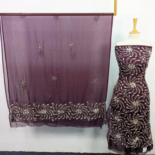 Handmade Gotta Work Chiffon Shirt Dupatta 2PC Unstitched