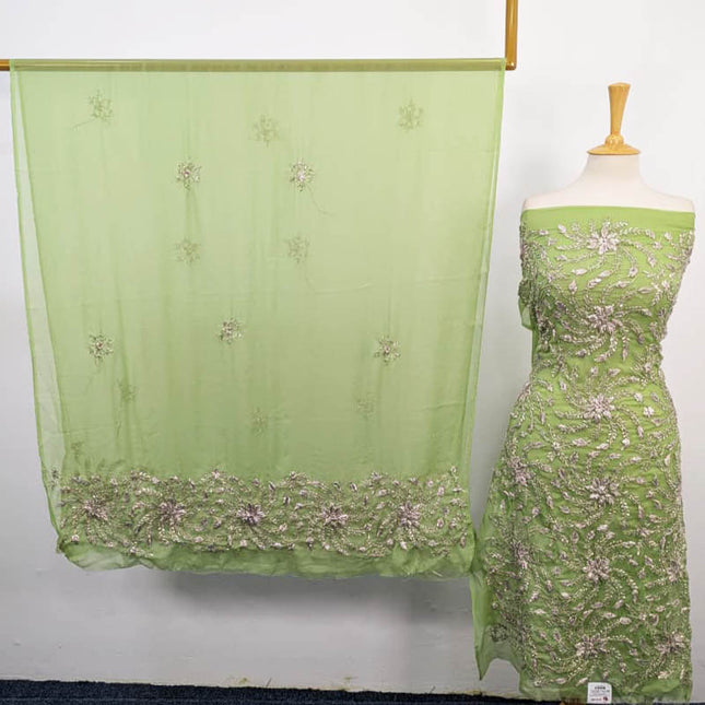 Handmade Gotta Work Chiffon Shirt Dupatta 2PC Unstitched