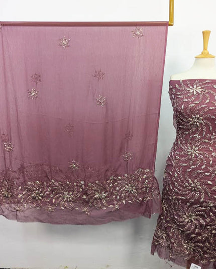 Handmade Gotta Work Chiffon Shirt Dupatta 2PC Unstitched