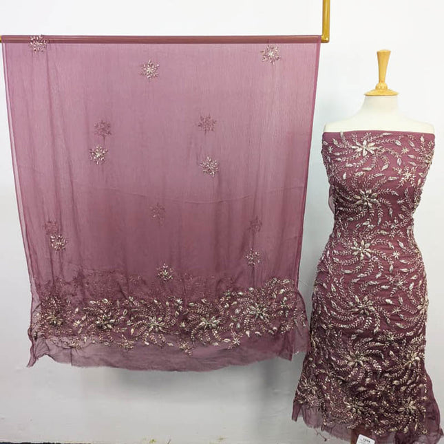 Handmade Gotta Work Chiffon Shirt Dupatta 2PC Unstitched