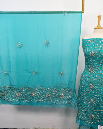 Handmade Gotta Work Chiffon Shirt Dupatta 2PC Unstitched