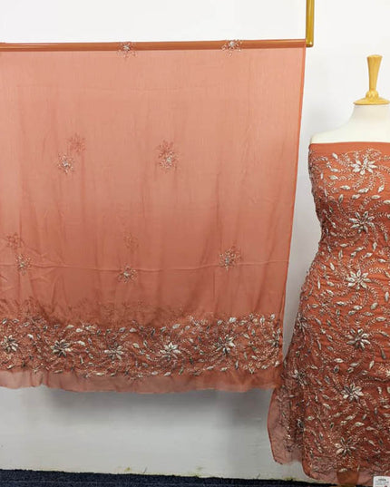 Handmade Gotta Work Chiffon Shirt Dupatta 2PC Unstitched