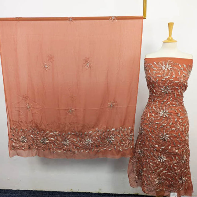 Handmade Gotta Work Chiffon Shirt Dupatta 2PC Unstitched