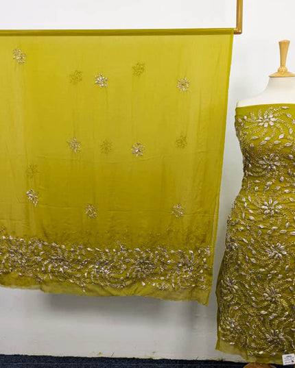 Handmade Gotta Work Chiffon Shirt Dupatta 2PC Unstitched