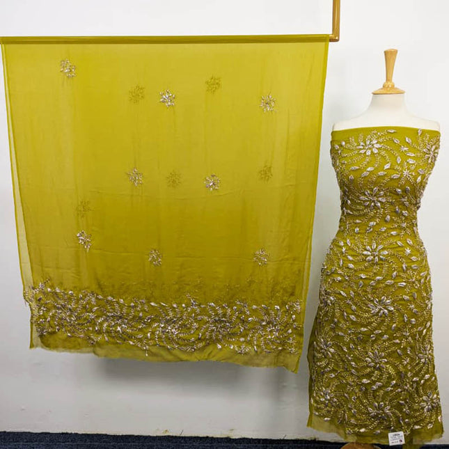 Handmade Gotta Work Chiffon Shirt Dupatta 2PC Unstitched