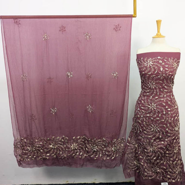 Handmade Gotta Work Chiffon Shirt Dupatta 2PC Unstitched