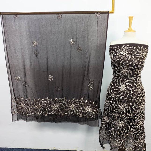 Handmade Gotta Work Chiffon Shirt Dupatta 2PC Unstitched