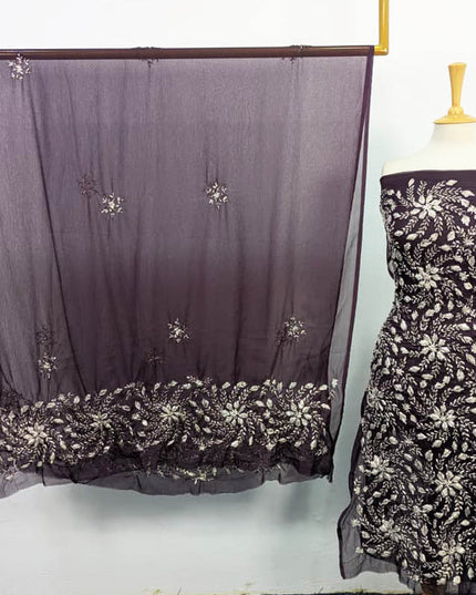 Handmade Gotta Work Chiffon Shirt Dupatta 2PC Unstitched