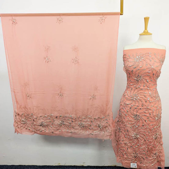 Handmade Gotta Work Chiffon Shirt Dupatta 2PC Unstitched