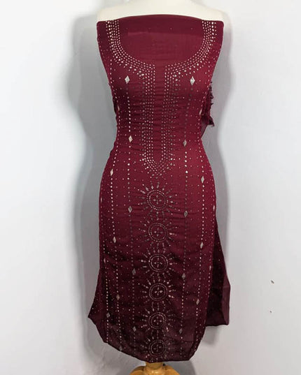 Handmade Mukesh Work Chiffon  2PC Unstitched